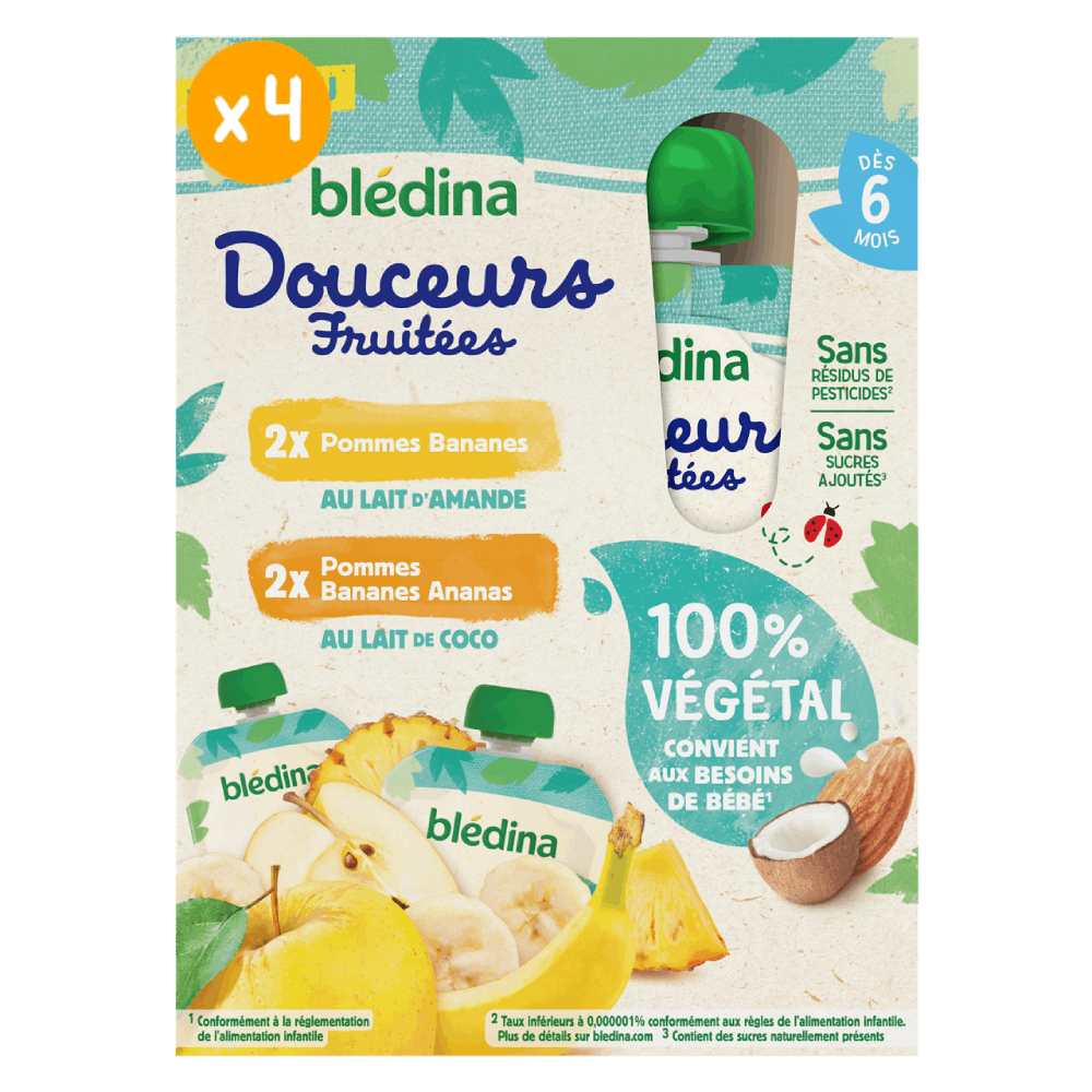 Gourdes - Douceurs Fruitées 100% Végétal - Lot x4