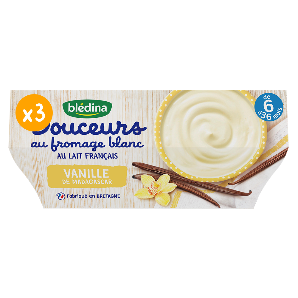 Douceurs au fromage Blanc Vanille de Madagascar - Lot x3