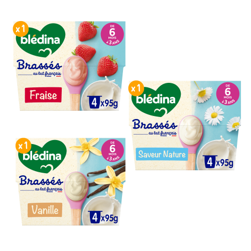 Les Brassés Fraise, Vanille & Nature - Lot x3