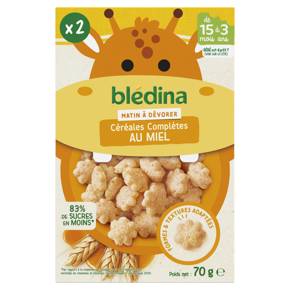 Matin à dévorer - Céréales complètes au Miel - Lot x2