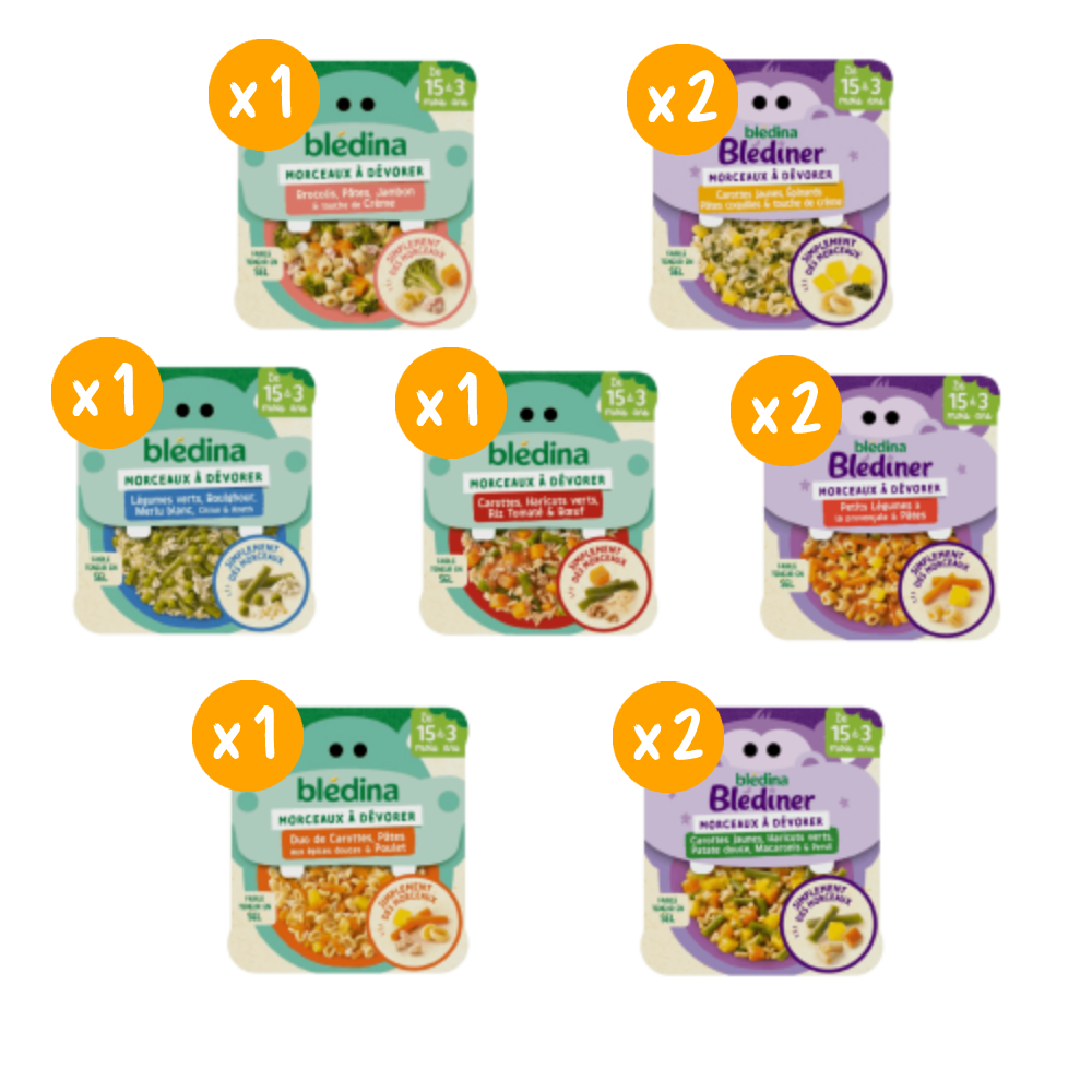 Morceaux à dévorer - Lot Multi-variétés midi et soir x10 dès 15 mois