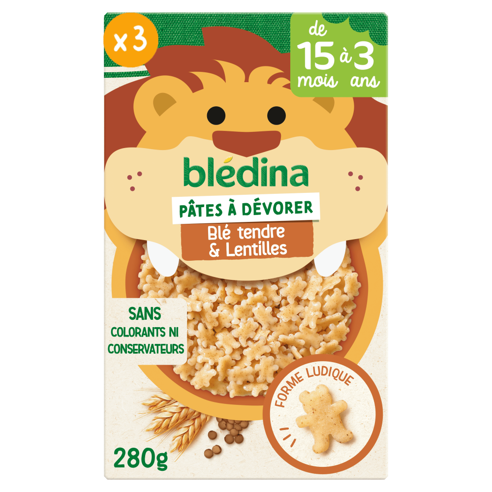 Pâtes à Dévorer - Blé tendre, Petits pois & Lentilles - Lot x2