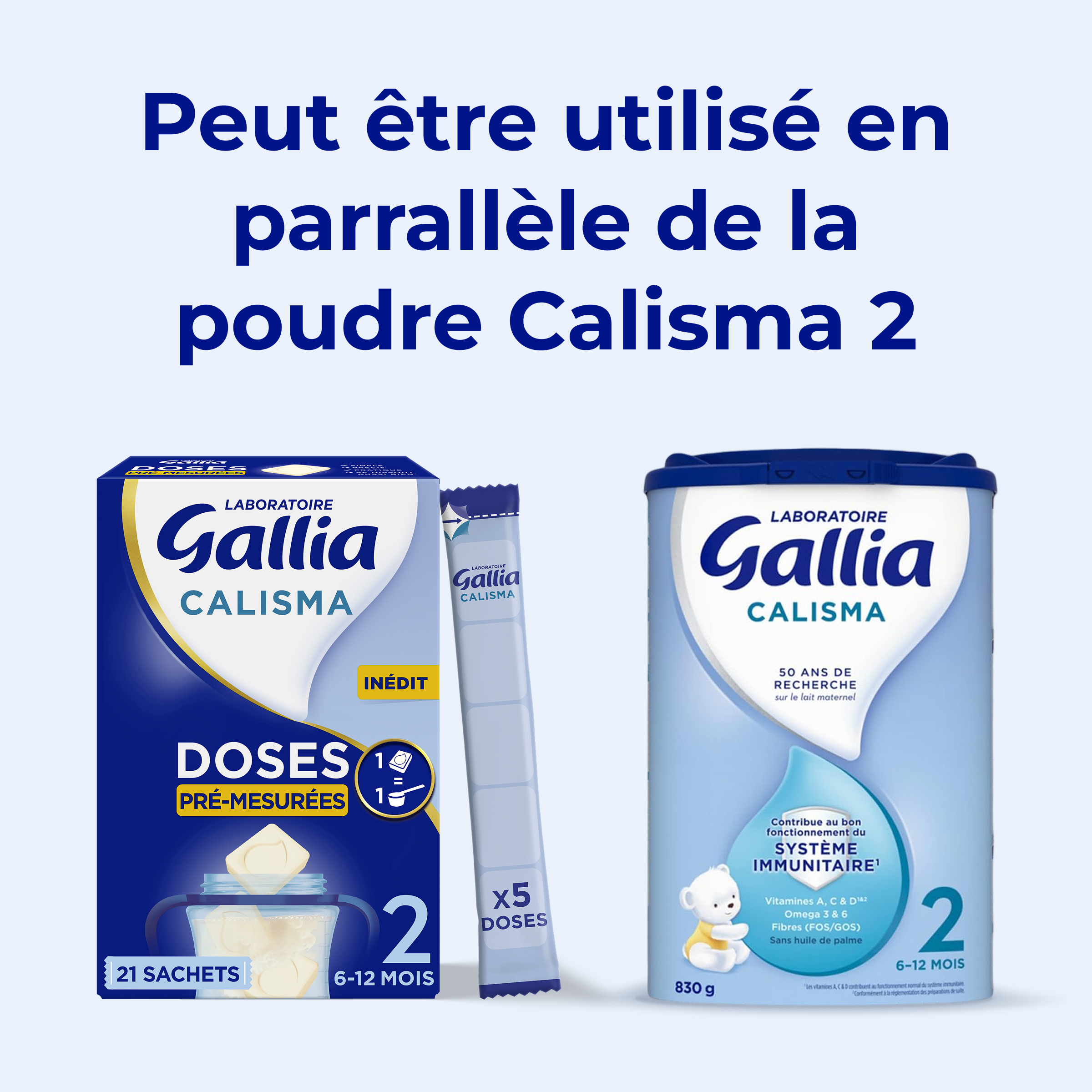 Doses Calisma Pré-mesurées 2ème âge - 21 sachets de 5 doses prêtes à l'emploi - Lot x1