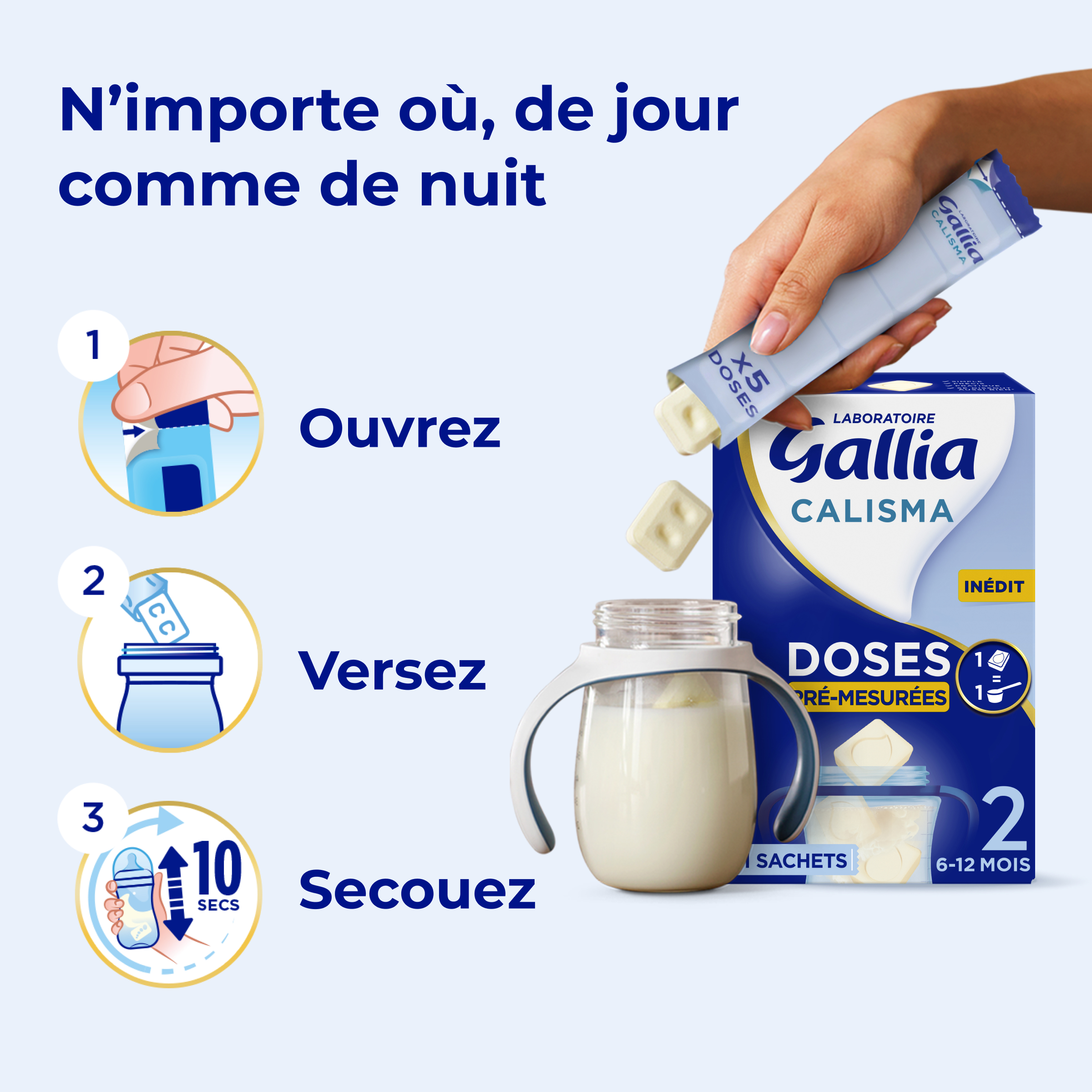 Doses Calisma Pré-mesurées 2ème âge - 21 sachets de 5 doses prêtes à l'emploi - Lot x1